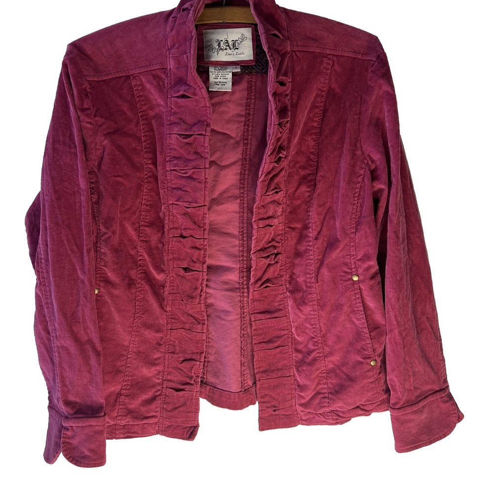 Vtg Y2K‎ Live A Little Pink Corduroy Jacket Women S Barbie Friends